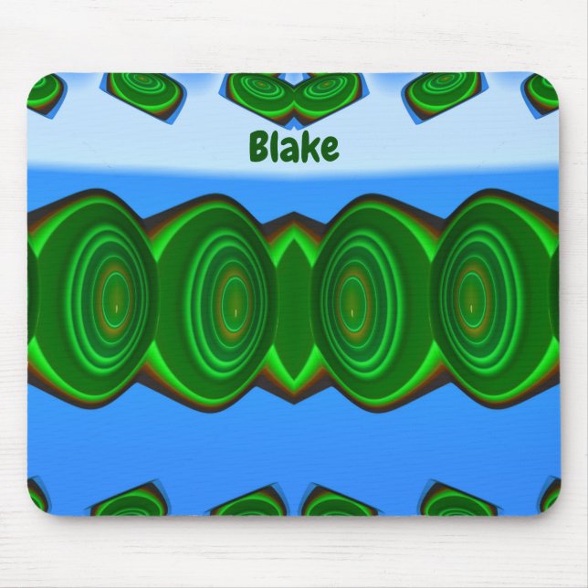 Mousepad INVASÃO DE ALIENÍGENA Verde Azul ~ (Frente)