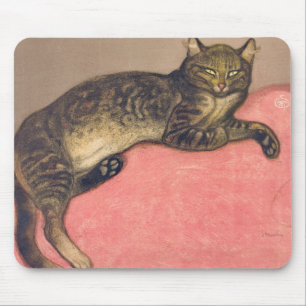 Mousepad Inverno: Gato em uma almofada por Theophile Steinl