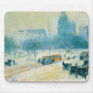Mousepad Inverno na Praça da União por Frederick Childe H