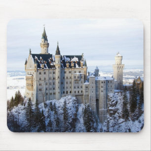 Mousepad Inverno no Castelo Neuschwanstein, Alemanha, Bavie