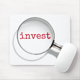 Mousepad Invest Texto Sob A Placa De Mouse De Vidro De Magn