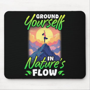 Mousepad Ioga E Natureza Conecte-se ao Fluxo da Natureza