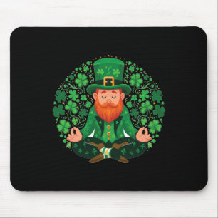Mousepad Ioga Meditação E Relaxamento Do Leprechaun Sortudo