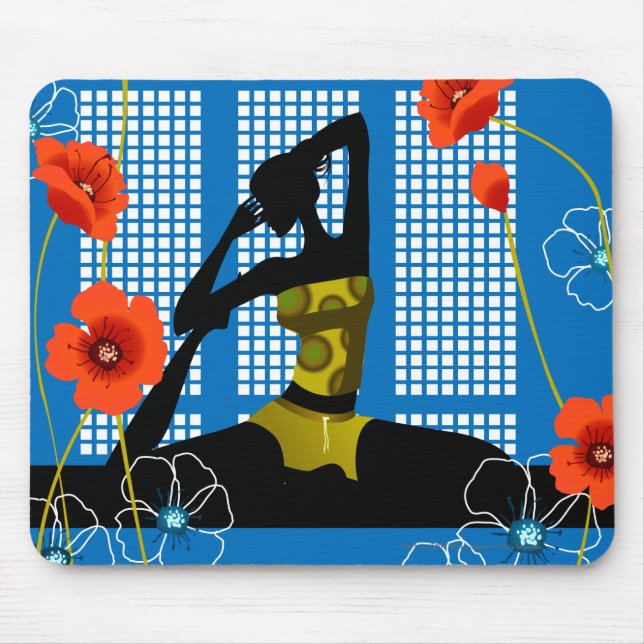 Mousepad Ioga praticando da mulher (Frente)