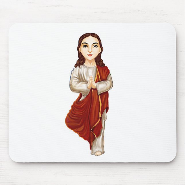 Mousepad Ioga praticando do Jesus Cristo novo (Frente)