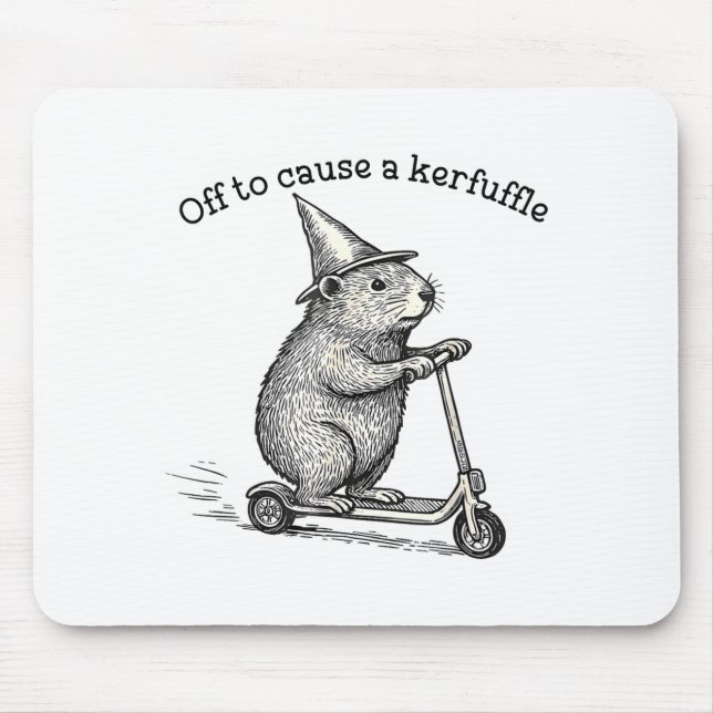 Mousepad Ir Para Causar Um Capivara De Patinete Caos Briga (Frente)