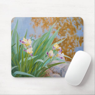 Mousepad Íris Amarelo e Roxo com Luz Ouro
