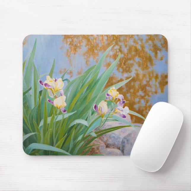 Mousepad Íris Amarelo e Roxo com Luz Ouro (Com mouse)