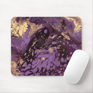 Mousepad iris gold ink swirl :