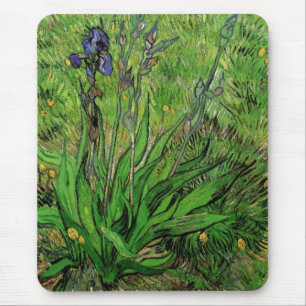 Mousepad Íris por Vincent van Gogh, Flores de Jardim Antiga
