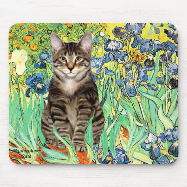 Mousepad Íris - Tabby Tiger cat 30 (Frente)