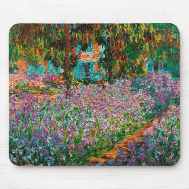 Mousepad Irises Monet Garden Flores Giverny (Frente)