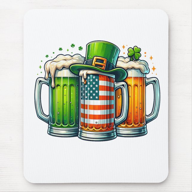 Mousepad Irish Beer Ireland St Patricks Day Drinking Party (Frente)