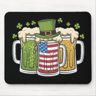 Mousepad Irish Beer Ireland USA American Flag de Patrick