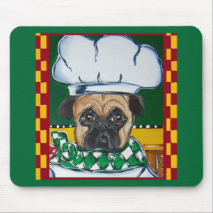 Mousepad Irish Chef Pug