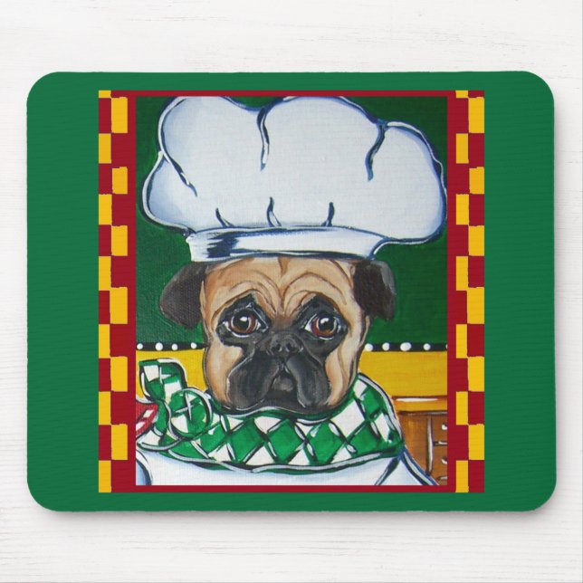 Mousepad Irish Chef Pug (Frente)