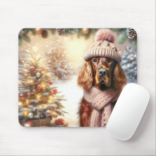 Mousepad Irish Setter Christmas