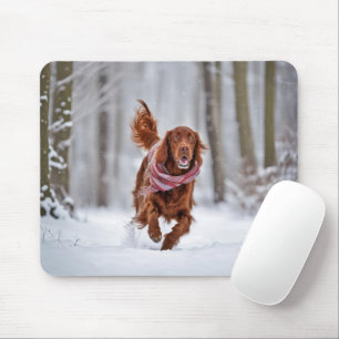 Mousepad Irlandês Setter Na Neve