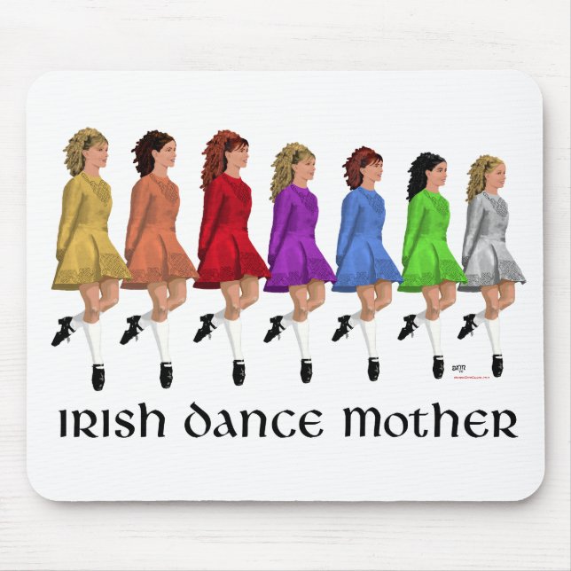Mousepad Irlandês Step Dance Mãe - Linha Arco-Íris (Frente)