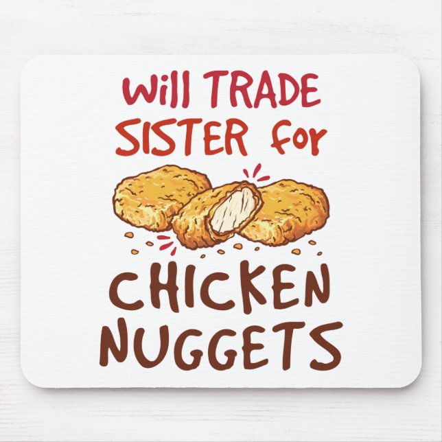 Mousepad Irmã de Trocas de Frango Nugget Lover (Frente)