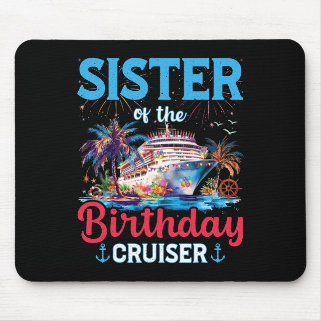 Mousepad Irmã Do Aniversário Cruzeiro Engraçado (Frente)