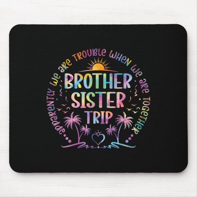 Mousepad Irmã Irmã Correspondente Tie Dye Irmão E Irmã (Frente)