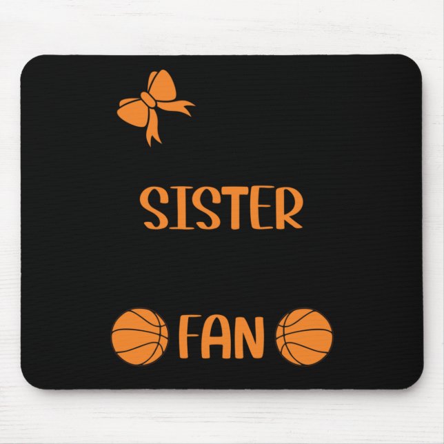 Mousepad Irmã Maior Irmã Fã de Basquete (Frente)