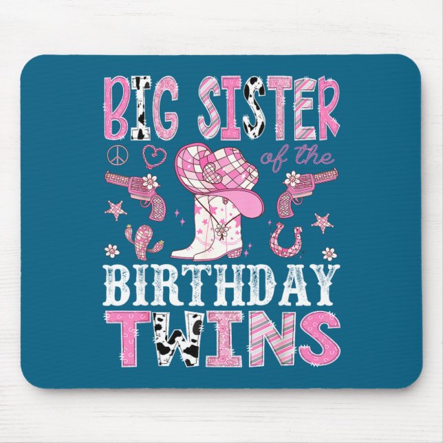 Mousepad Irmã Mais Velha Dos Gêmeos De Aniversário Nk Rodei (Frente)