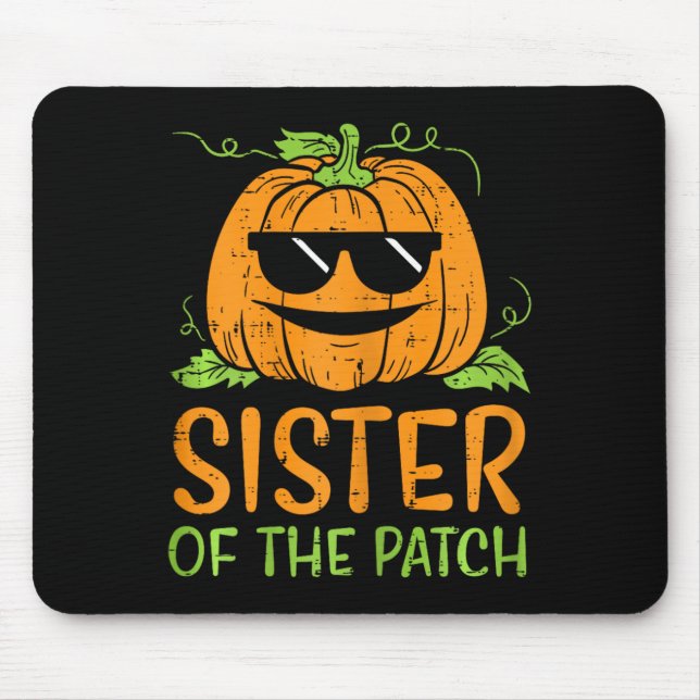 Mousepad Irmã Pumpkin Da Família Patch Halloween Sis G (Frente)
