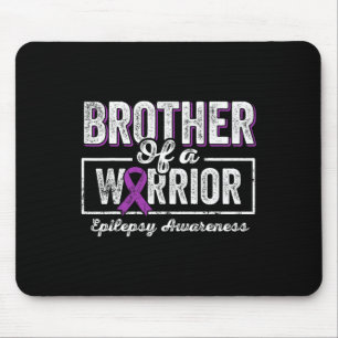 Mousepad Irmão De Um Guerreiro Epilepsia Irmão Roxo Ribbo