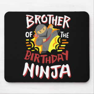 Mousepad Irmão Do Aniversário Ninja Karate Kids Bday Par