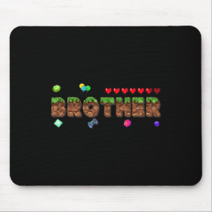 Mousepad Irmão Do Menino Do Aniversário Jogo Pixel Correspo