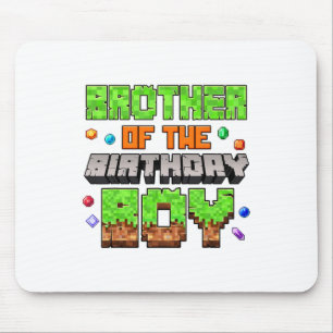 Mousepad Irmão do Menino do Aniversário Pixel Gaming Vídeo 