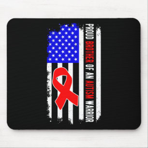Mousepad Irmão Orgulhoso De Um Guerreiro Autismo Sensibiliz