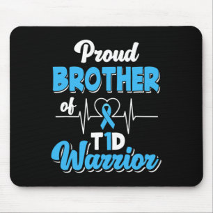 Mousepad Irmão Orgulhoso De Um Guerreiro T1d Diabetes Diabé