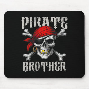 Mousepad Irmão Pirata Jolly Roger Flag E Skull Crossbon