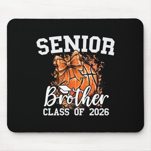 Mousepad Irmão Sênior Cl De 2026 Coquette Basquete Graduado (Frente)