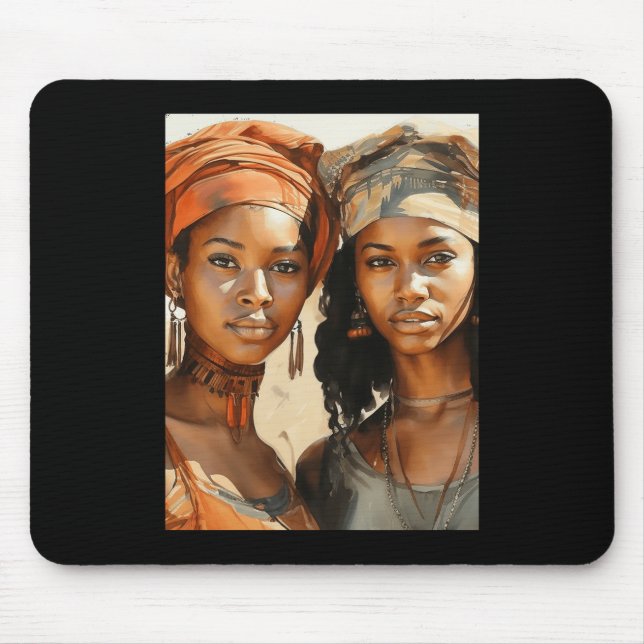 Mousepad Irmãs Do Sol - Duas Mulheres Africanas Que Se Enco (Frente)