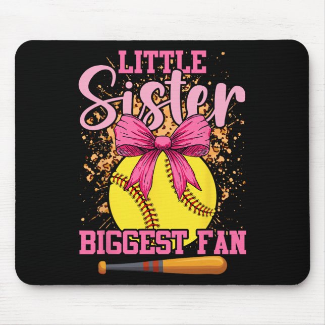 Mousepad Irmãzinha Maior Fã Engraçado Softll Irmã  (Frente)