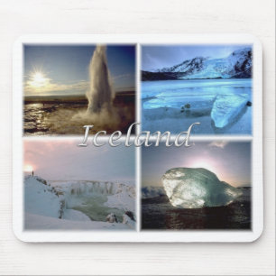 Mousepad IS Islândia - Jokulsarlon - Gullfoss -