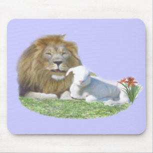 Mousepad Isaiah 11:6 e o carneiro deitam-se com o