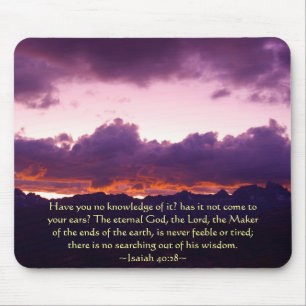 Mousepad Isaiah 40:28 Sierra Sunset