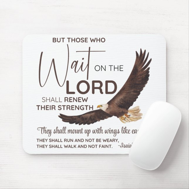 Mousepad Isaiah 40:31 Aqueles que Esperam na Escritura do S (Com mouse)