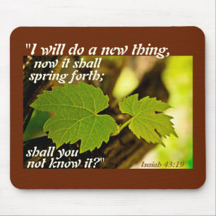 Mousepad Isaiah 43 Bíblia Verse, farei uma coisa nova.