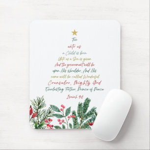 Mousepad Isaiah 9:6 Para nós Uma Criança é Natal Nascer