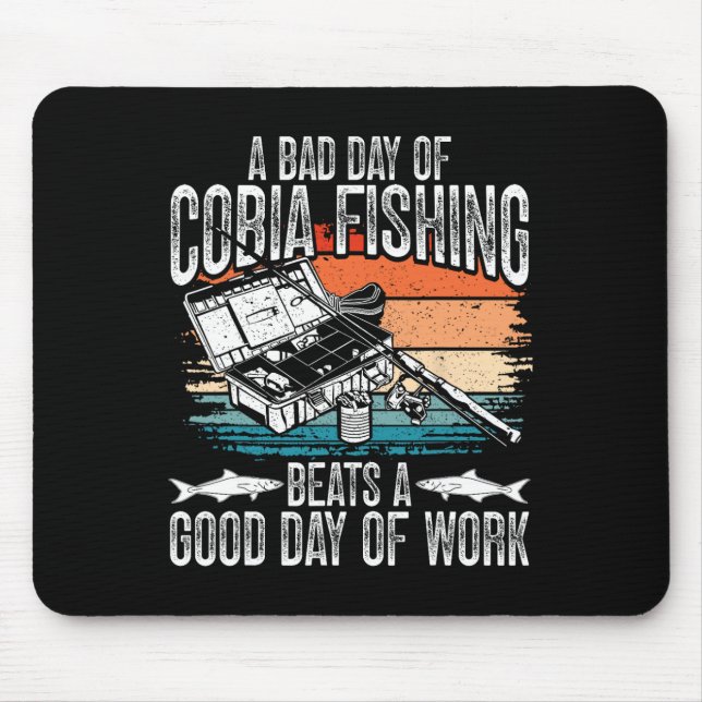 Mousepad Isca para Pescador de Cobia Equipamento de Vara de (Frente)
