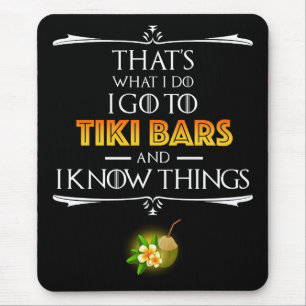 Mousepad Isso É O Que Eu Faço - Eu Vou a Bares Tiki