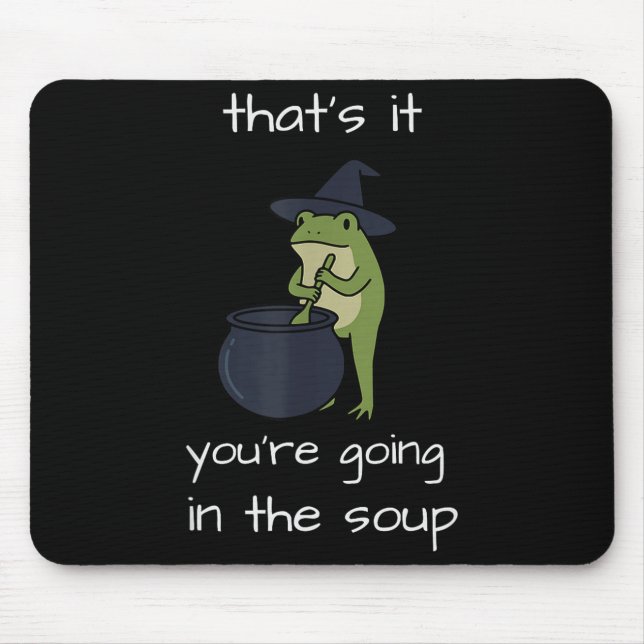 Mousepad Isso vai na sopa meme divertido sapo weirdcore (Frente)
