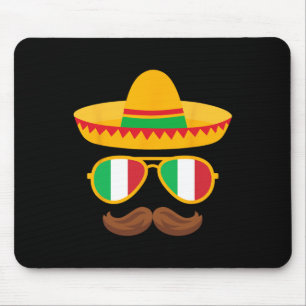Mousepad Itália Flag Sungles Italiano Cinco De Mayo Mexican