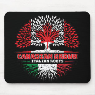 Mousepad Itália, Itália, Canadá, Canadá, Bandeira de Raízes